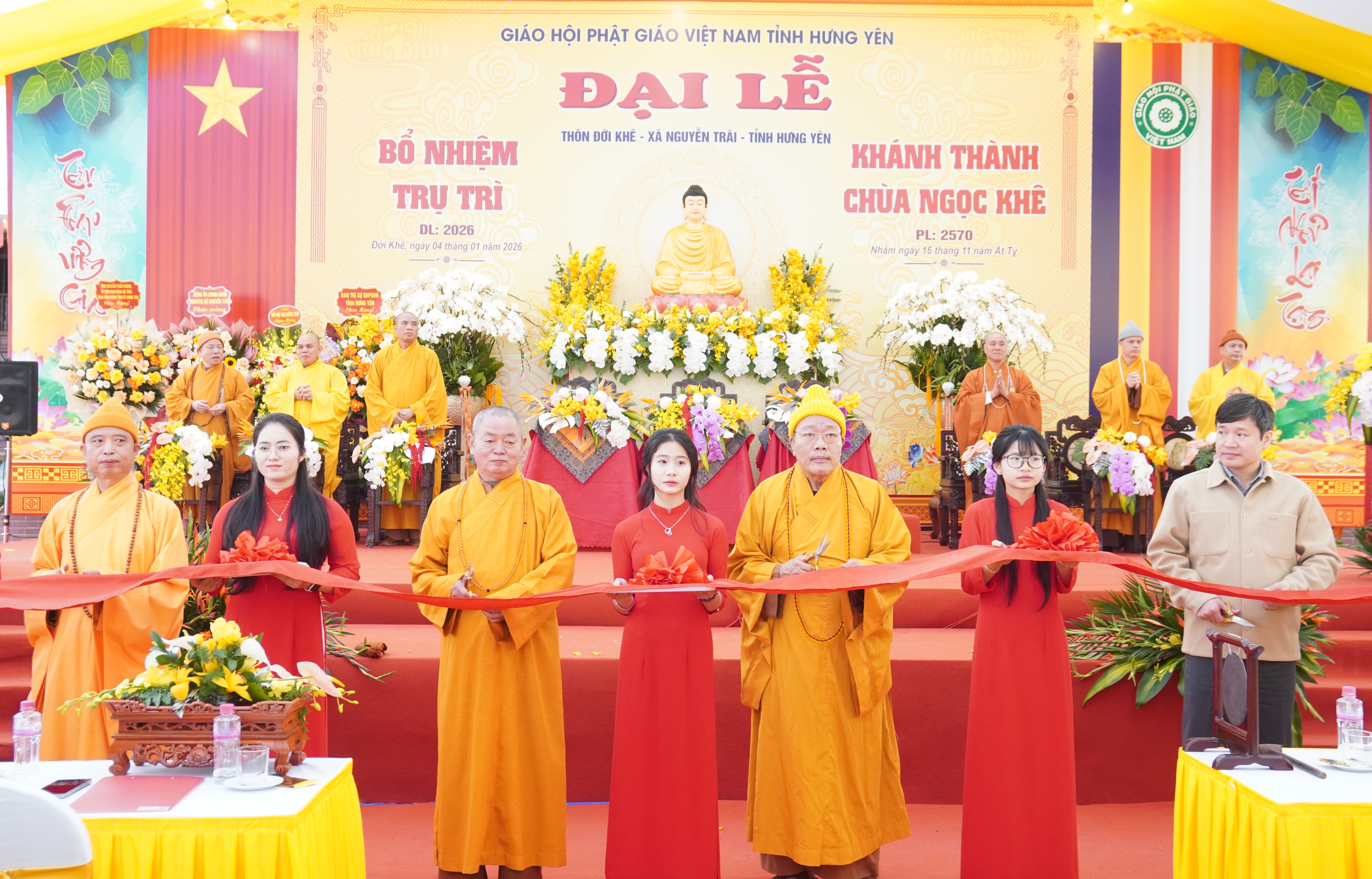 Lễ khánh thành và công bố quyết định bổ nhiệm trụ trì chùa Ngọc Khê xã Nguyễn Trãi tỉnh Hưng Yên