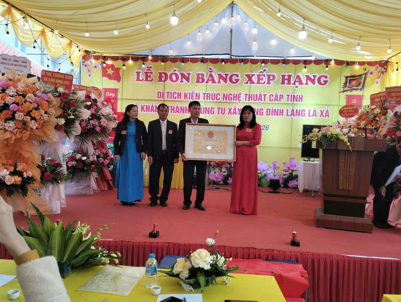 Lễ đón nhận Bằng xếp hạng di tích kiến trúc nghệ thuật cấp tỉnh và khánh thành trùng tu xây dựng đình làng Lã Xá