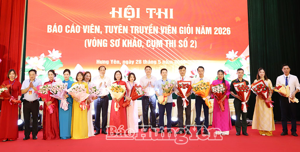 Đồng chí Phạm Văn Tiếp – Chính trị viên phó, Ban chỉ huy quân sự xã Nguyễn Trãi tham dự hội thi Báo cáo viên, tuyên truyền viên giỏi cụm số 2 tỉnh Hưng Yên năm 2026