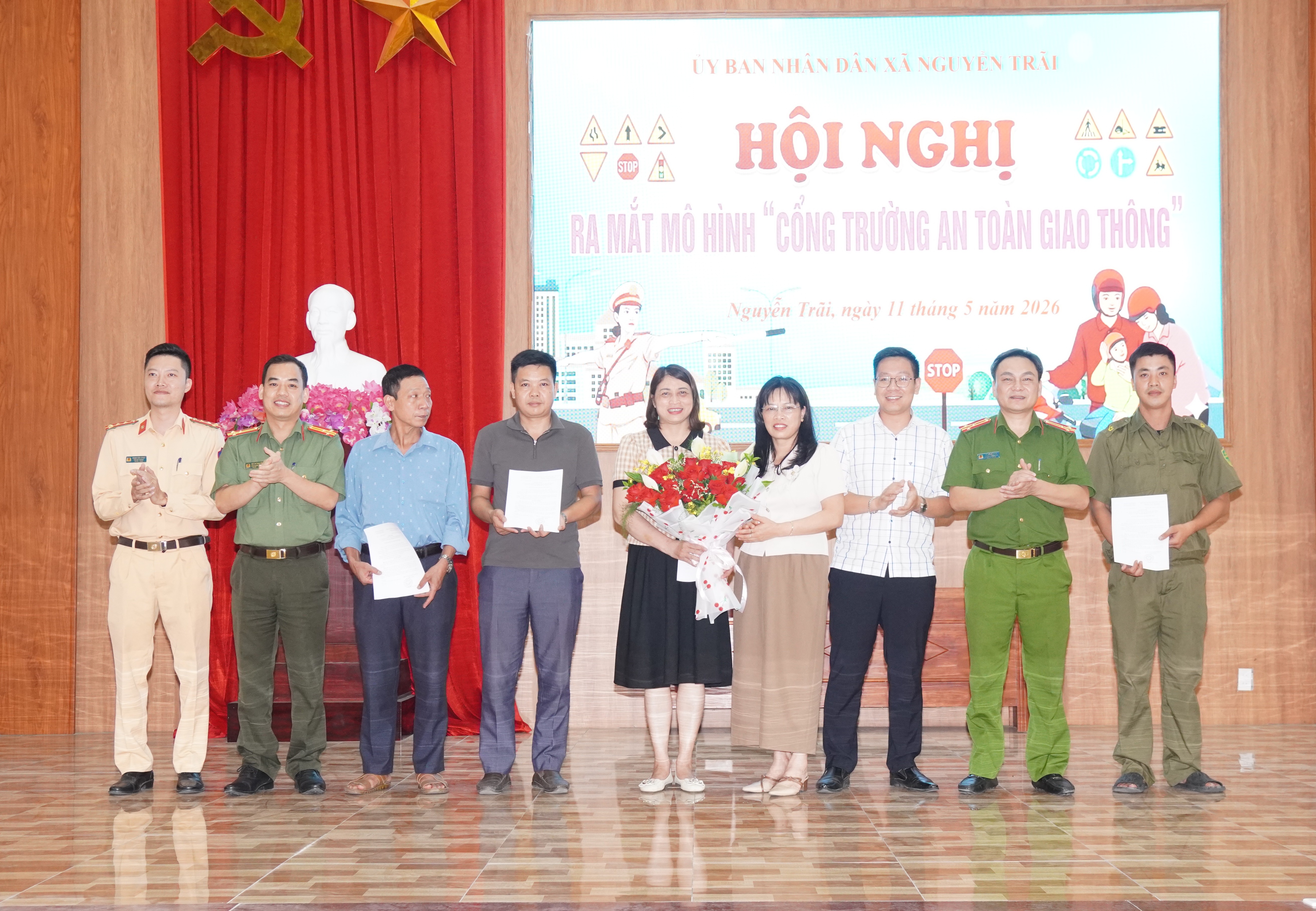 UBND xã Nguyễn Trãi tổ chức hội nghị ra mắt mô hình “Cổng trường an toàn giao thông”