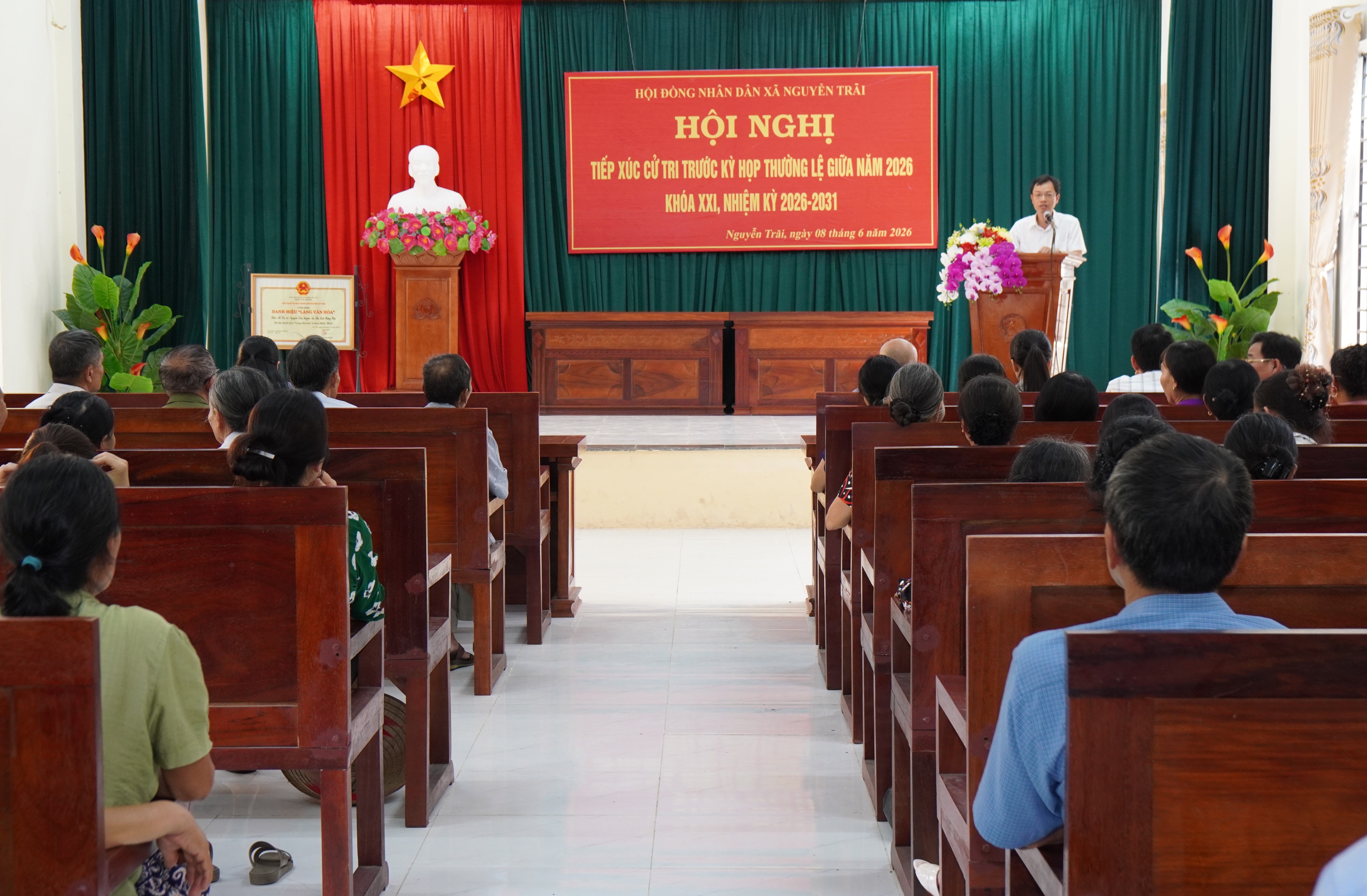 HĐND xã Nguyễn Trãi, khóa XXI nhiệm kỳ 2026-2031 tiếp xúc cử tri trước kỳ họp thường lệ giữa năm 2026