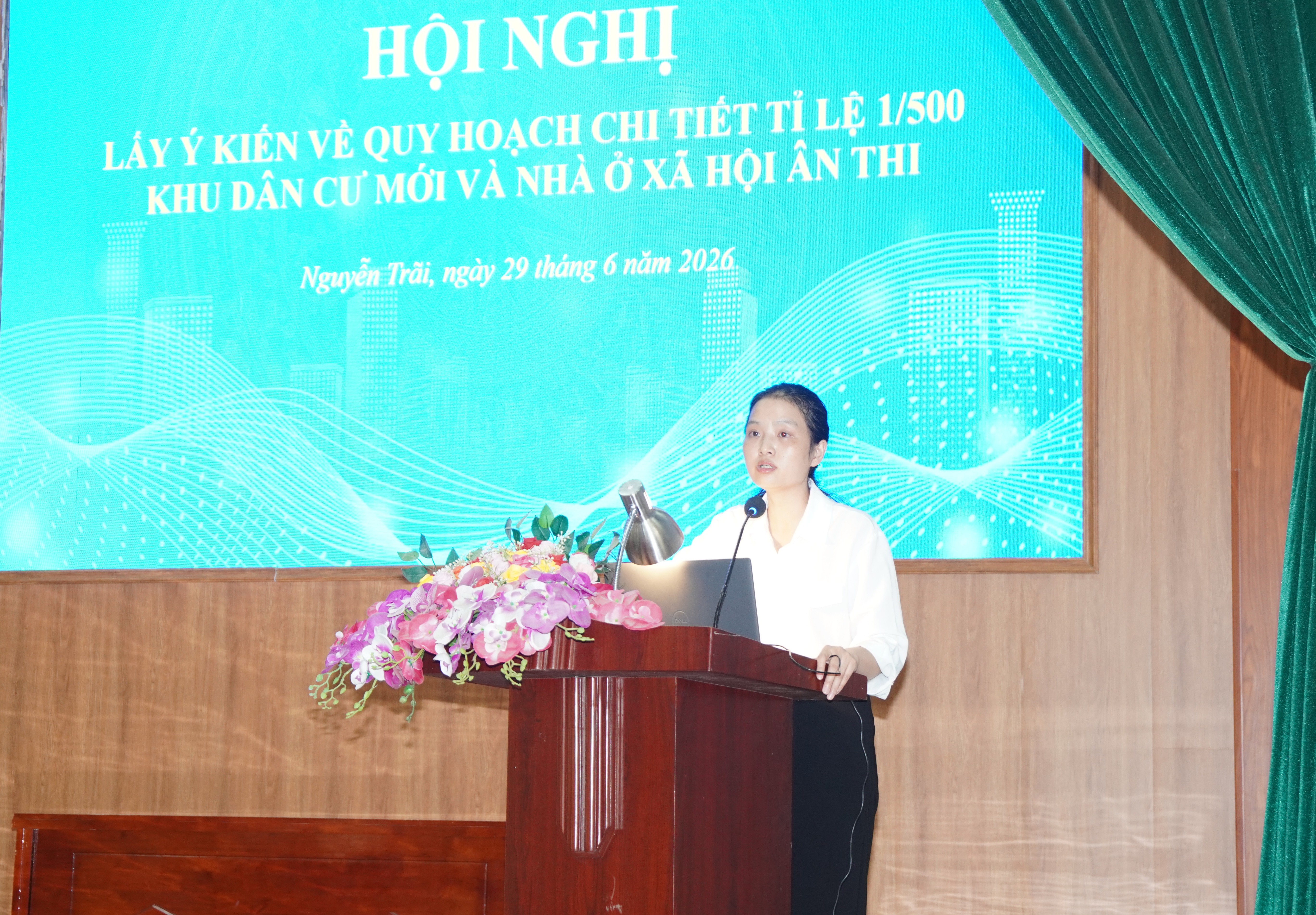 Xã Nguyễn Trãi tổ chức hội nghị lấy ý kiến cộng đồng dân cư về quy hoạch chi tiết tỷ lệ 1/500 dự án khu dân cư mới và nhà ở xã hội Ân Thi