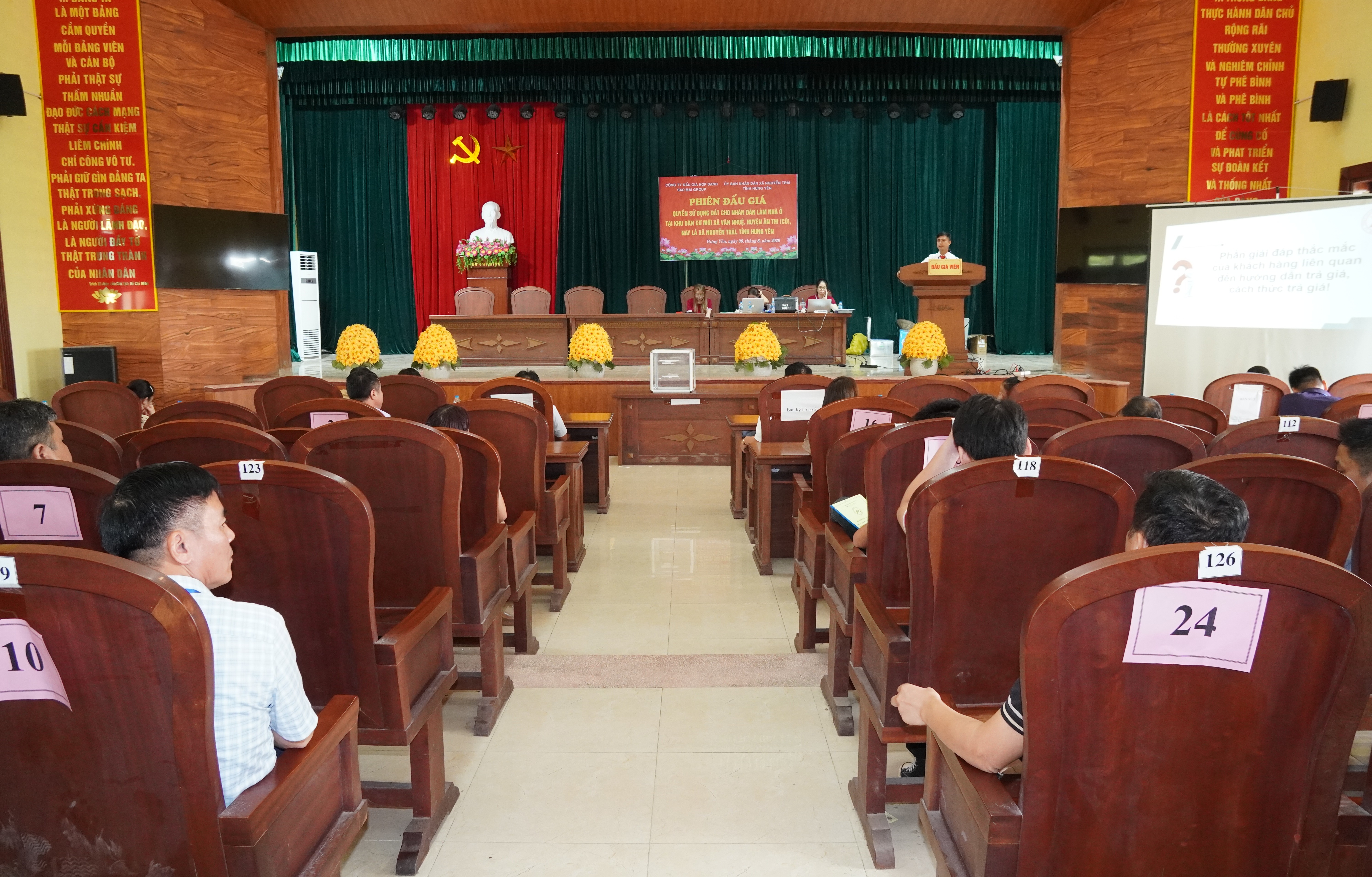 UBND xã Nguyễn Trãi tổ chức đấu giá quyền sử dụng đất cho nhân dân làm nhà ở tại khu dân cư mới Văn Nhuệ