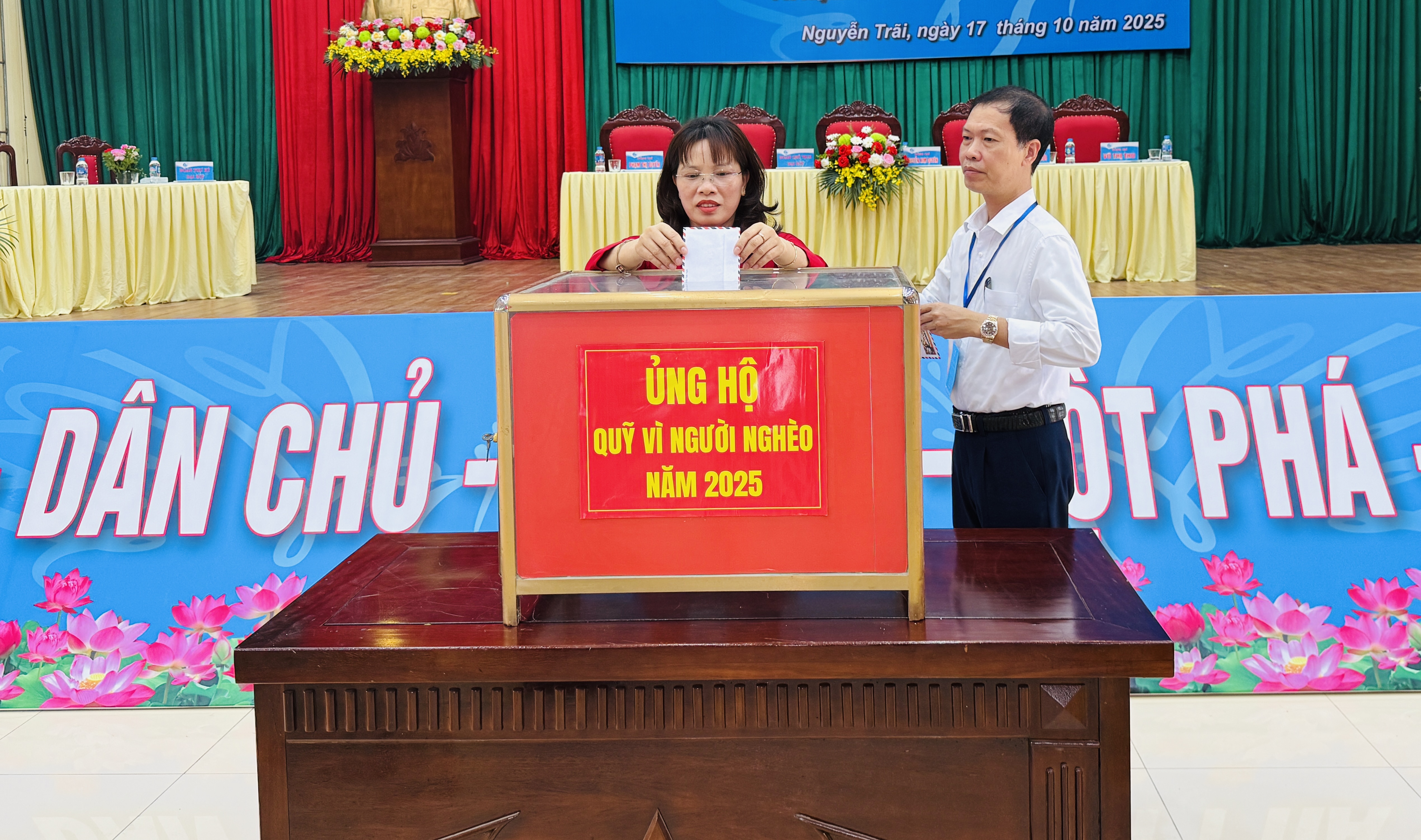 Ủy ban MTTQ Việt Nam xã Nguyễn Trãi: Tổ chức phát động ủng hộ quỹ "Vì người nghèo” năm 2025