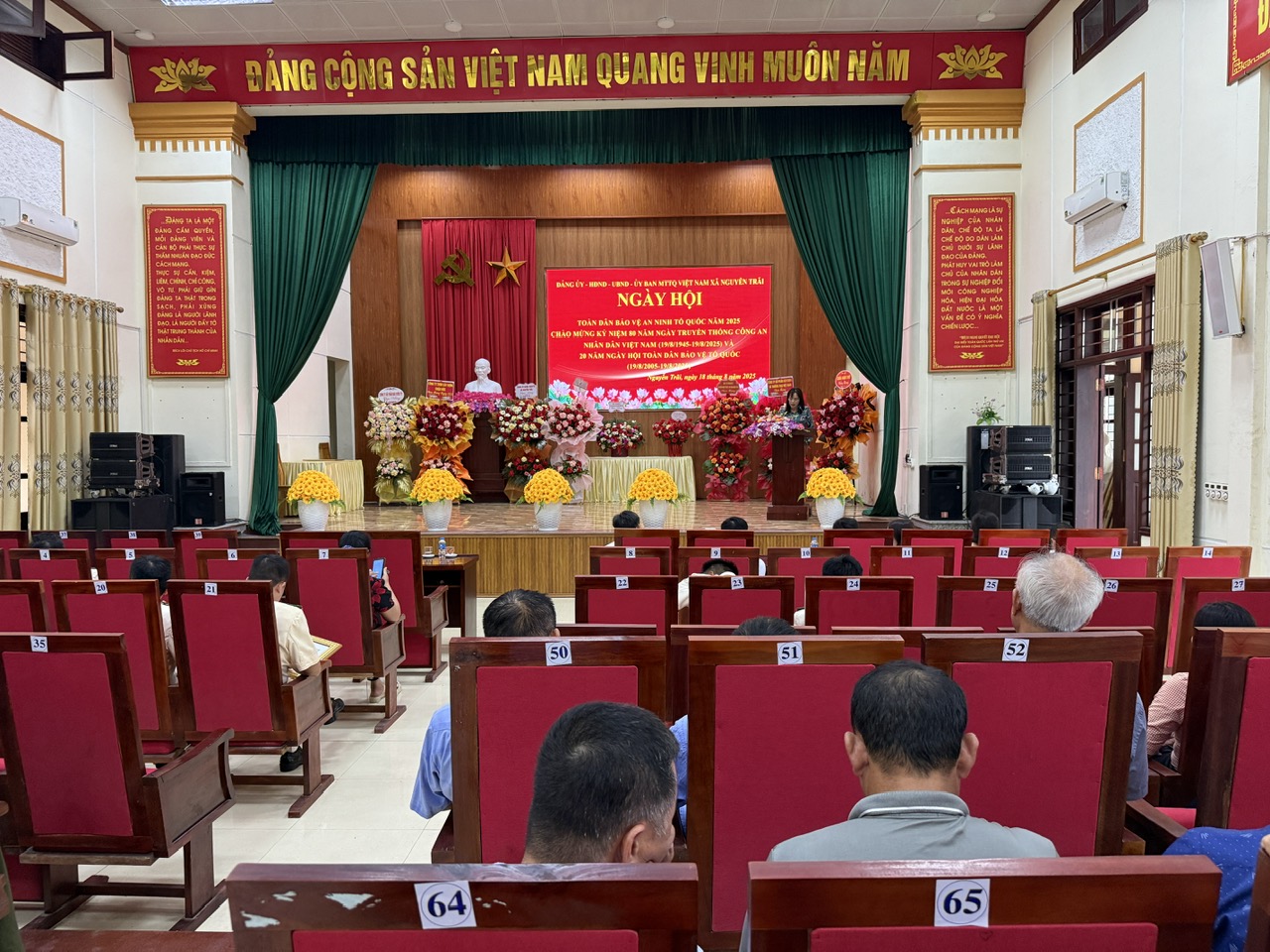 Xã Nguyễn Trãi: Tổ chức ngày hội toàn dân bảo vệ an ninh Tổ quốc năm 2025, chào mừng kỷ niệm 80 năm Ngày truyền thống Công an Nhân dân và 20 năm ngày hội toàn dân bảo vệ an ninh Tổ quốc