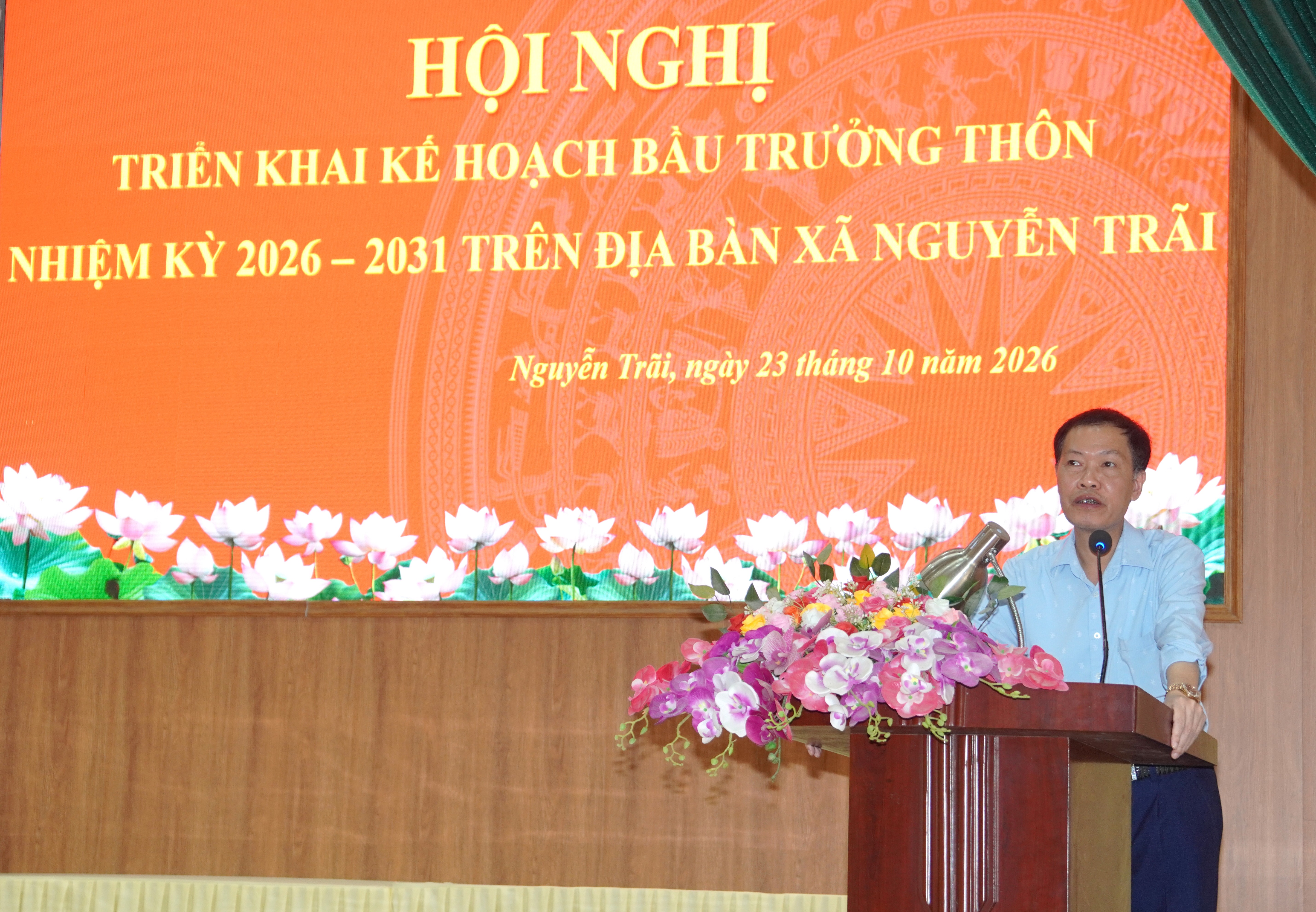 Xã Nguyễn Trãi tổ chức hội nghị triển khai kế hoạch bầu cử trưởng thôn nhiệm kỳ 2026 - 2031